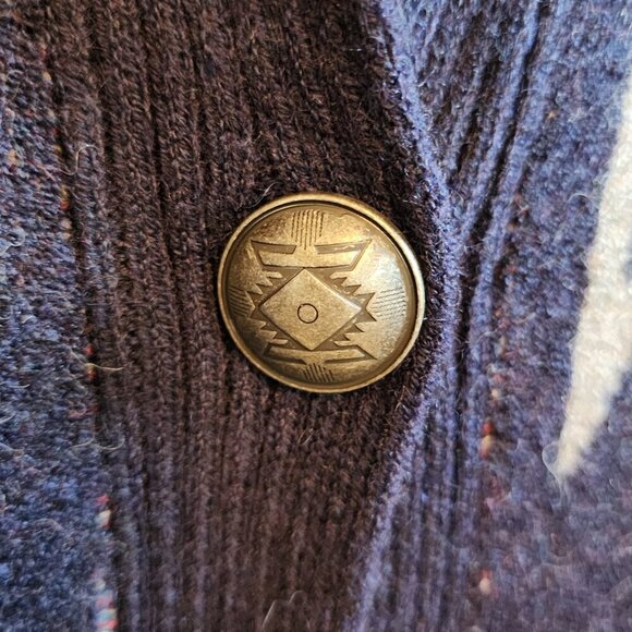 ARIAT Women's Chimayo Duster Sweater, Navy Jacquard M - Picture 4 of 8